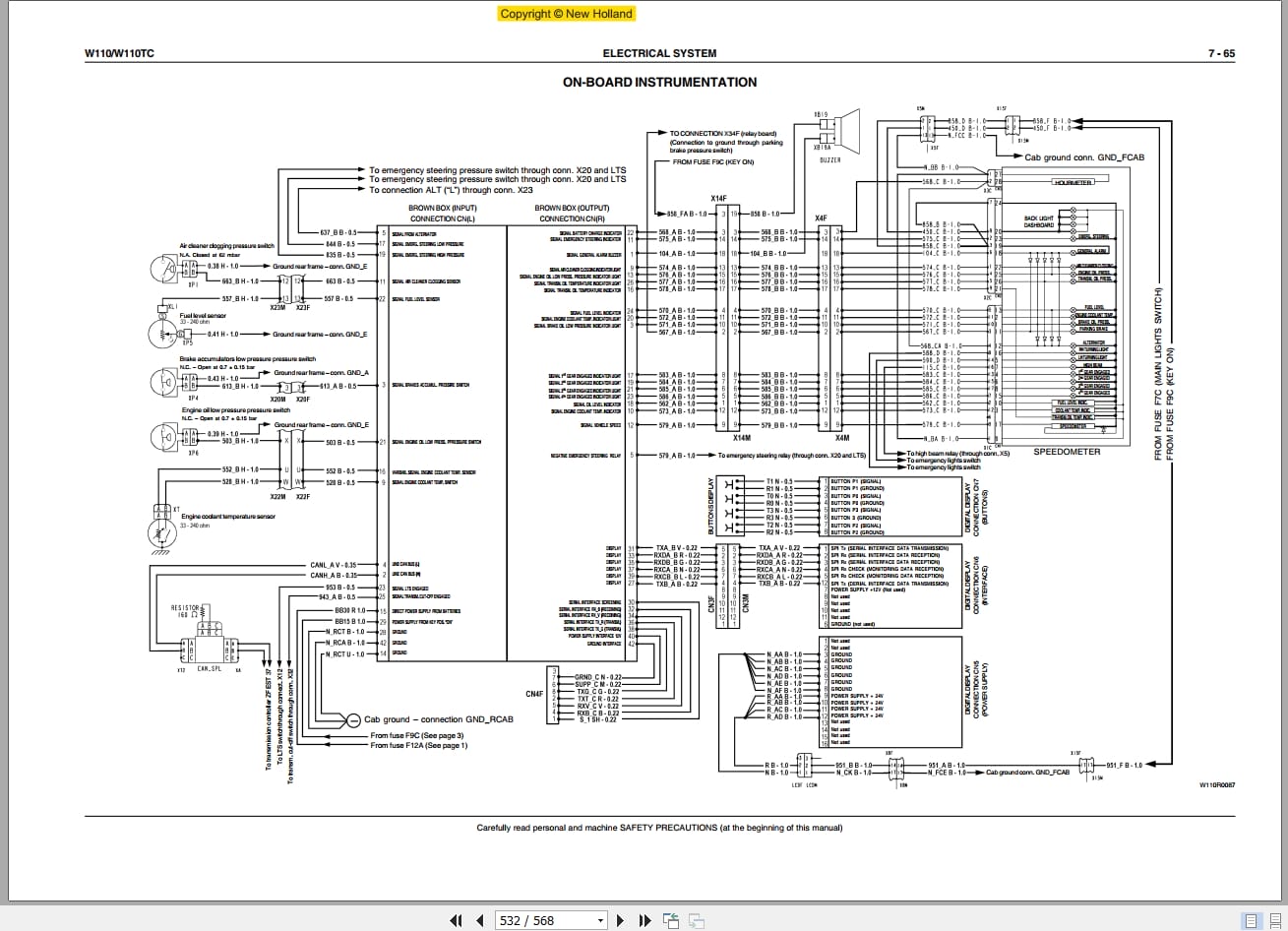 New Holland Wheel Loader W110 W110TC Workshop Manual 6041348700 (4)