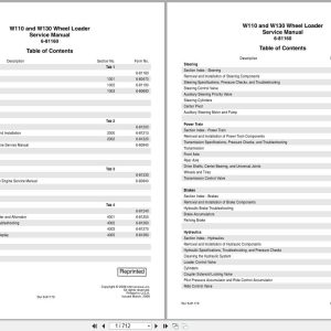 New Holland Wheel Loader W110 W130 Service Manual 6 81160 (1)