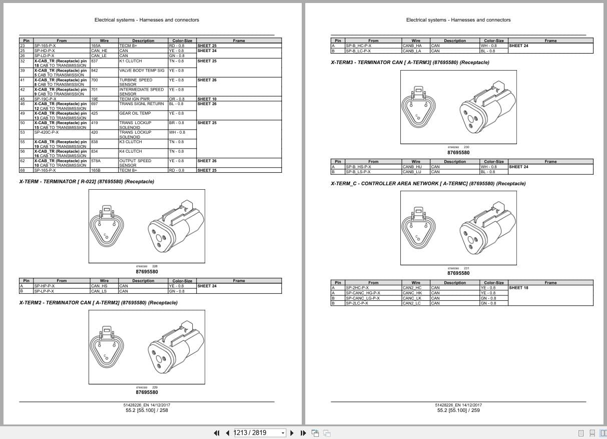 New Holland Wheel Loader W110D Stage 4 Service Manual 51428226 (2)
