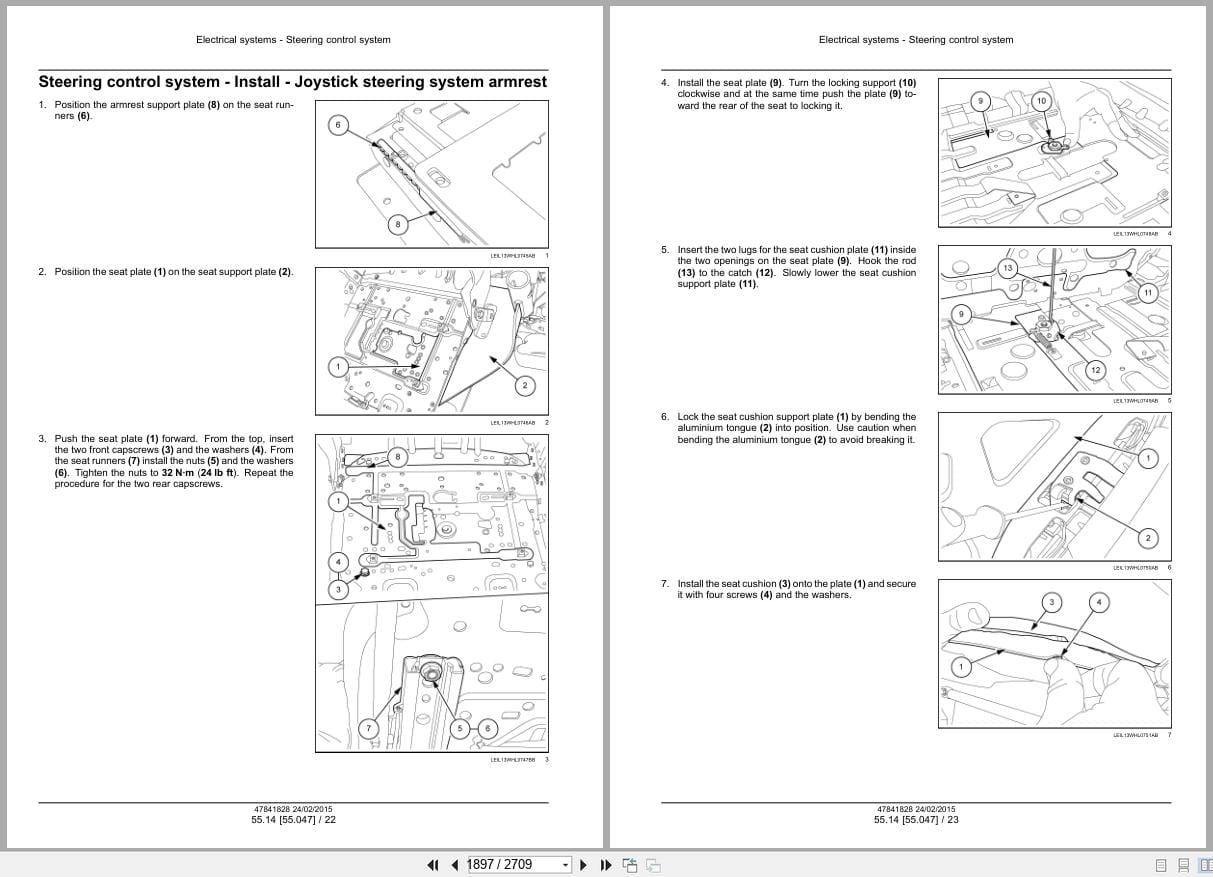 New Holland Wheel Loader W130C W170C Tier 4B Service Manual 47841828 (2)