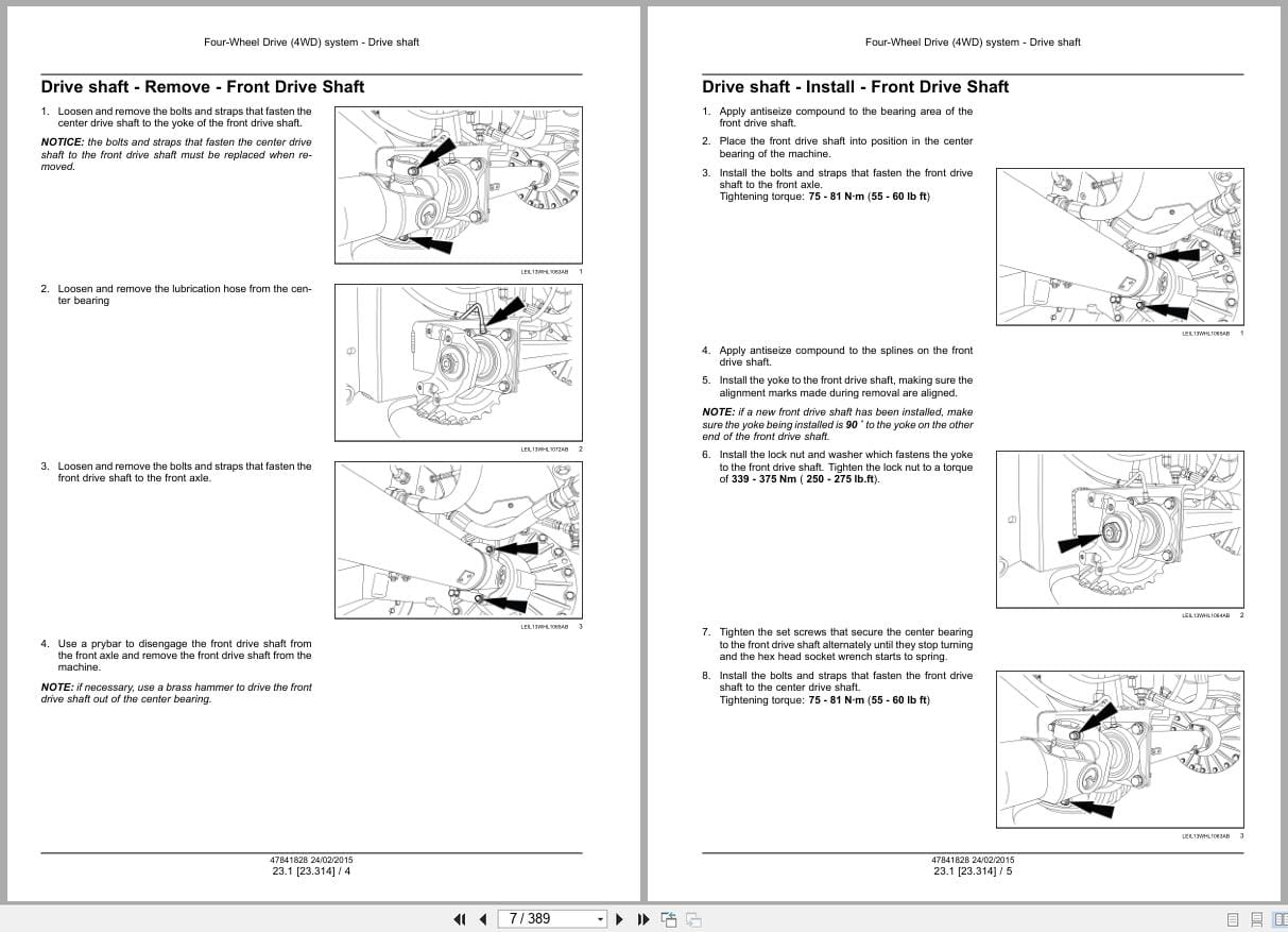New Holland Wheel Loader W130C W170C Tier 4B Service Manual 47865318 (2)