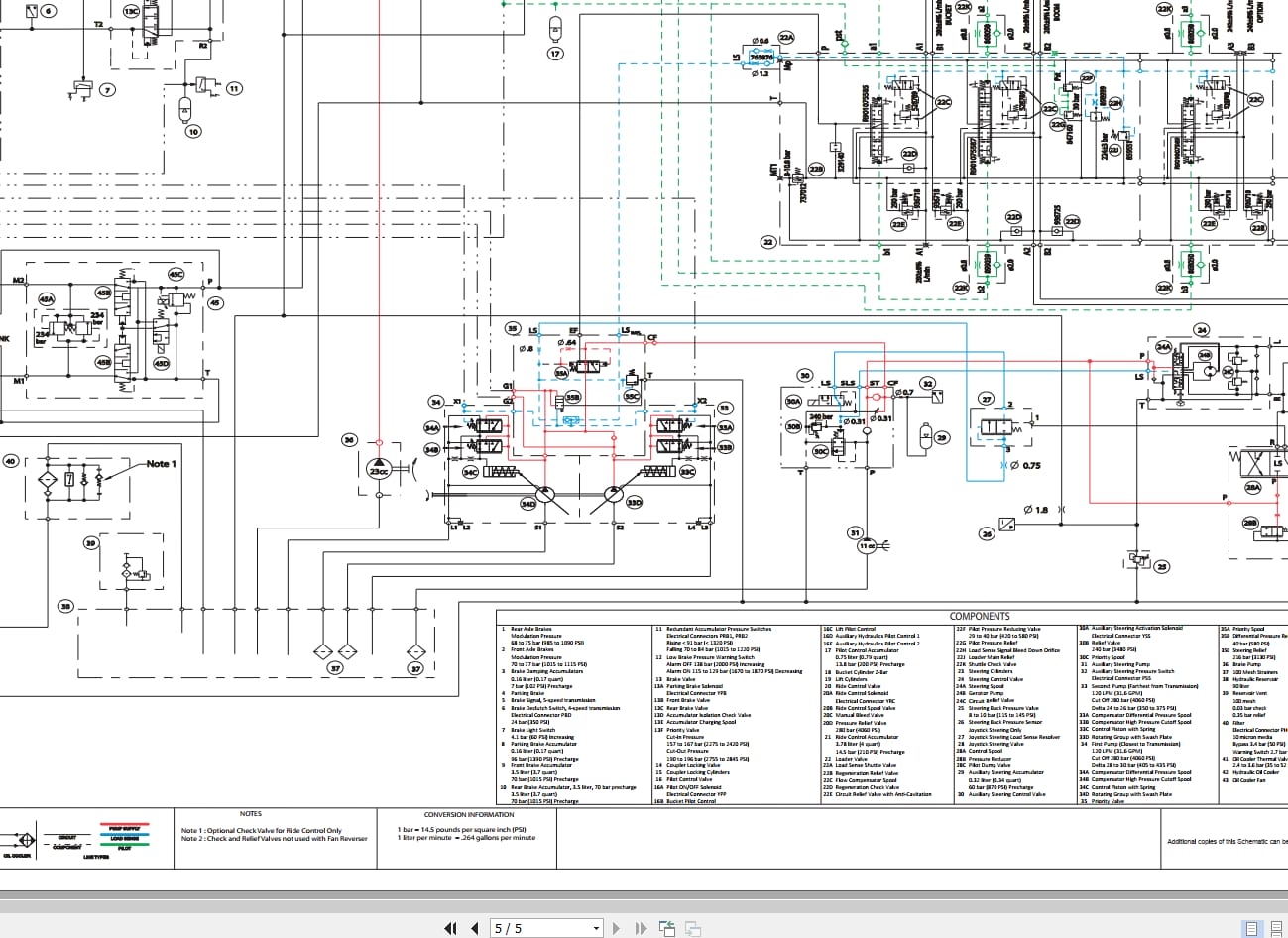 New Holland Wheel Loader W170C W190C Tier 4 Electrical Hydraulic Schematic 84489760 (2)