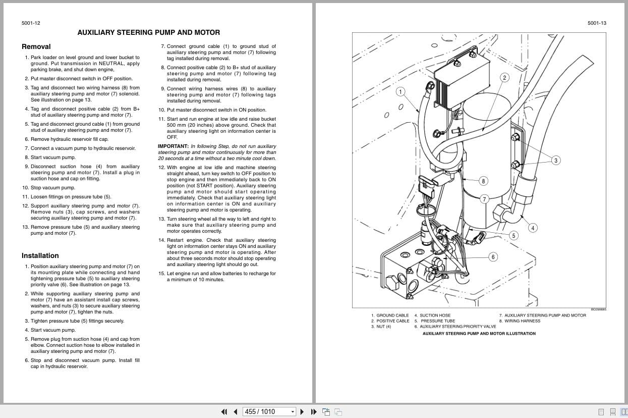 New Holland Wheel Loader W190C Tier 4 Service Manual 84525157 (2)