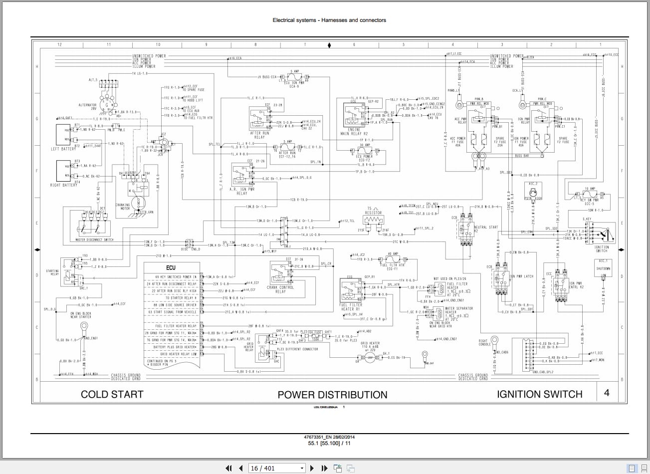 New Holland Wheel Loader W190C W230C Tier 4A Service Manual 47865329 (3)
