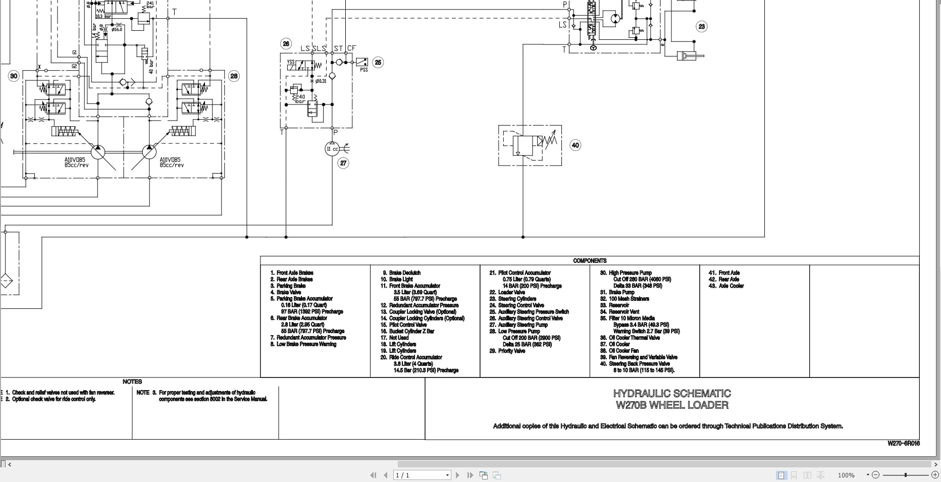 New Holland Wheel Loader W270B Hydraulic Schematic (1)