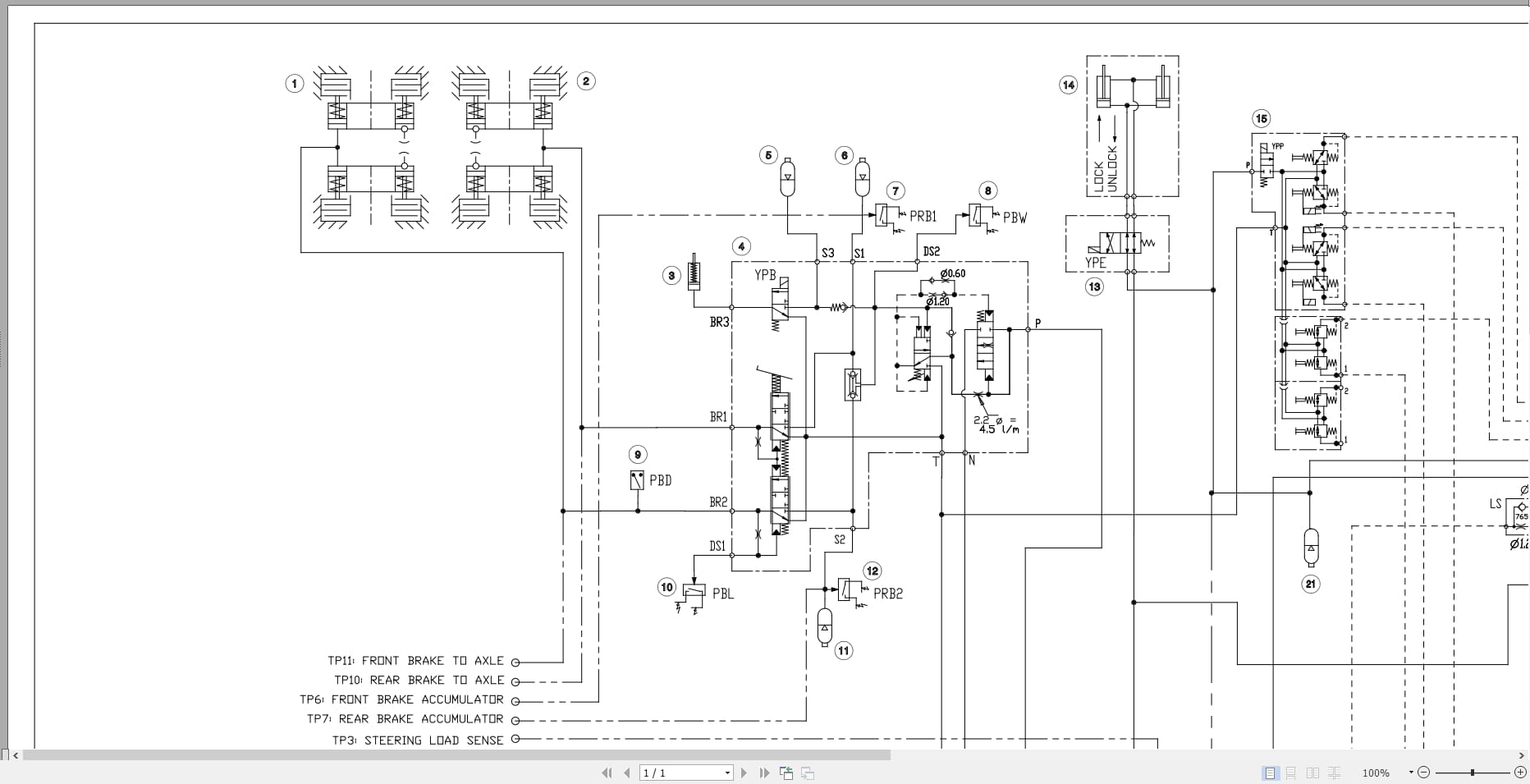 New Holland Wheel Loader W270B Hydraulic Schematic (2)
