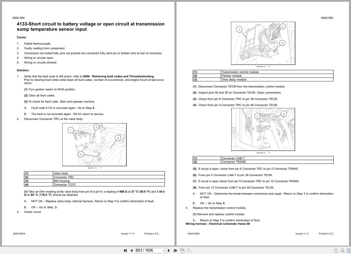 New Holland Wheel Loader W270C W300C Service Manual 84547255A (2)