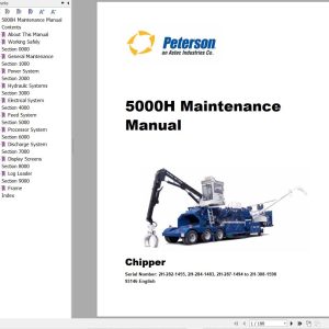 Peterson Chipper 5000H Maintenance Manual