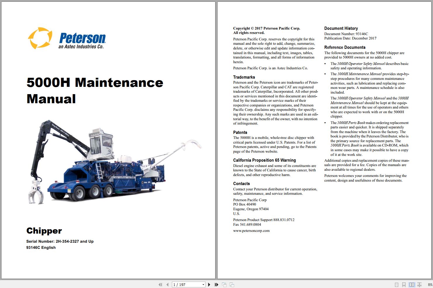 Peterson Chipper 5000H Maintenance Manual 93146C (1)