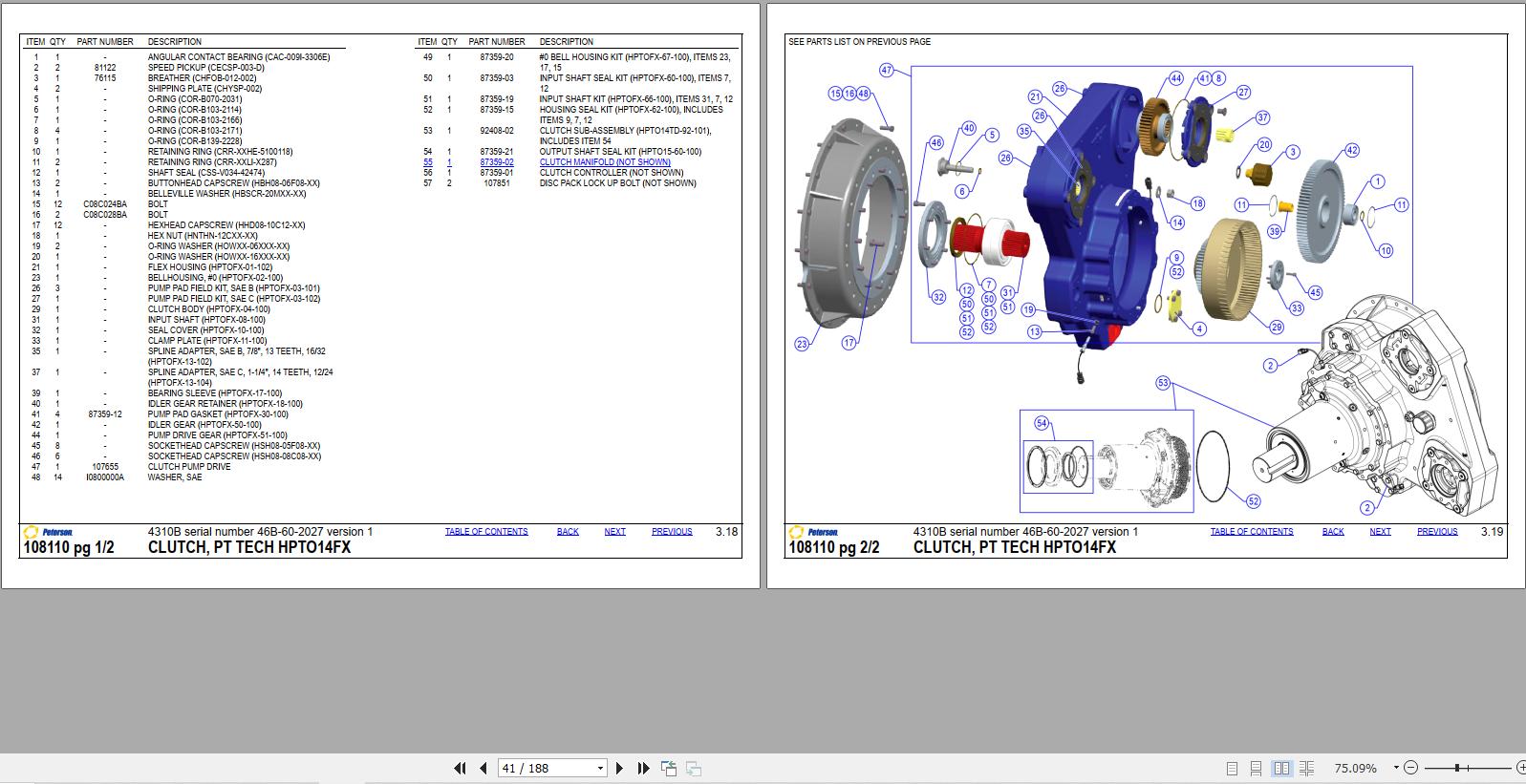 Peterson Drum Chipper 4310B Parts Manual 1