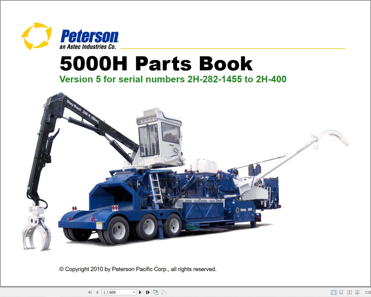 Peterson Whole Tree Chipper 5000H Version 5 Parts Manual