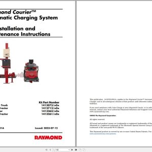 Raymond Automatic Charging System Installation Maintenance User Manuals (1)