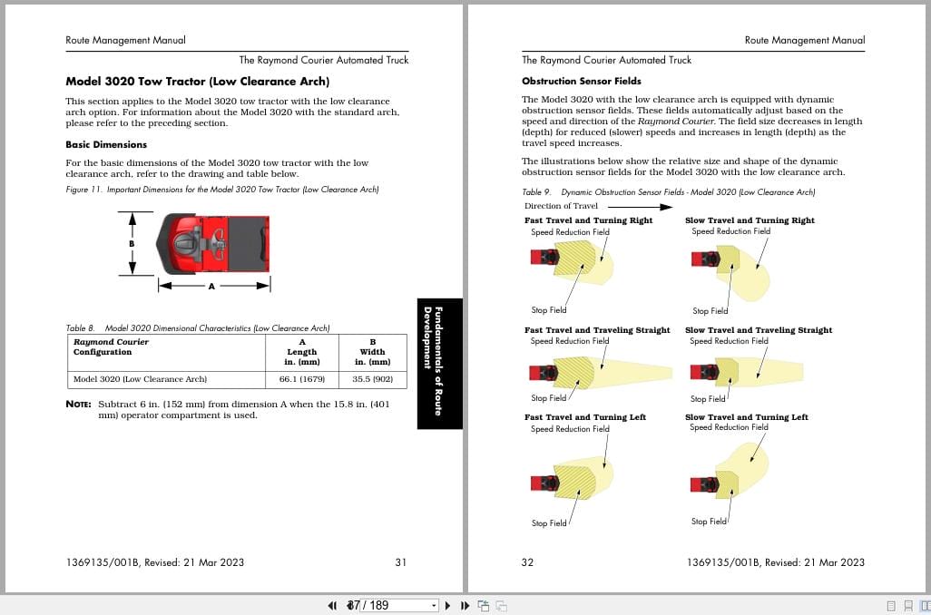 Raymond Automation 3010 3020 3030 3220 with VSM 3.1.x Route Management Manual 1369135001B 2023 (2)