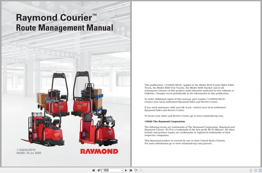 Raymond Automation 3010 3020 3030 with VSM Up to 3.0.3 Route Management Manual 1134254001D 2020 (1)