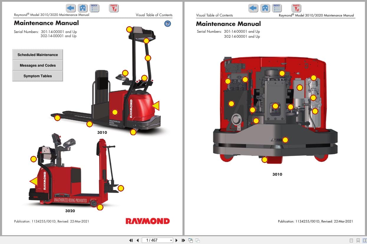Raymond Automation 3010 3020 Maintenance Manual 1134255001D 2021 (1)
