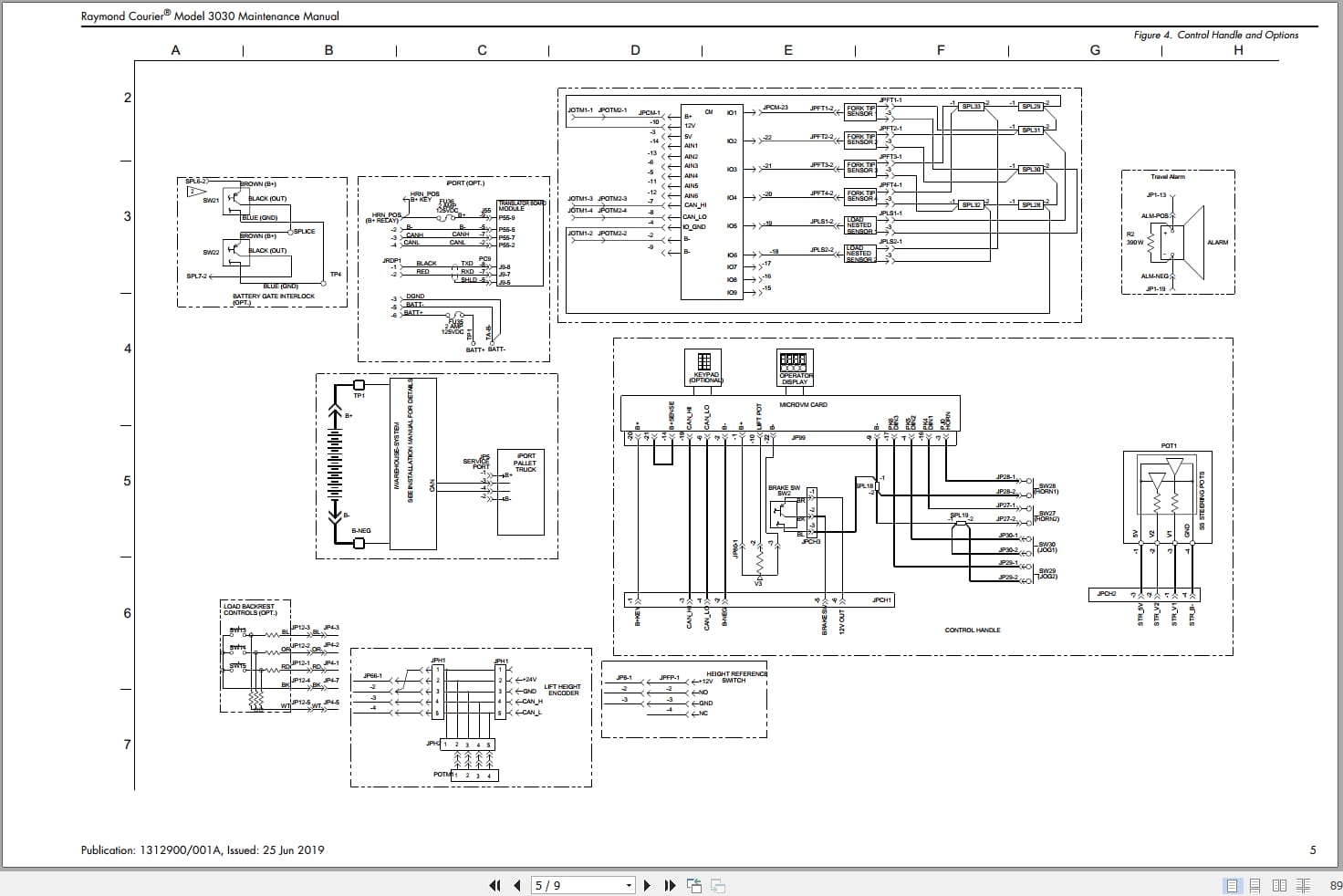 Raymond Automation 3030 Electrical Schematic 1312900001A 2019 (2)