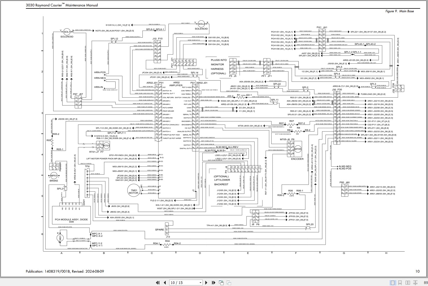 Raymond Automation 3030 Electrical Schematic 1408319001B 2024 (2)