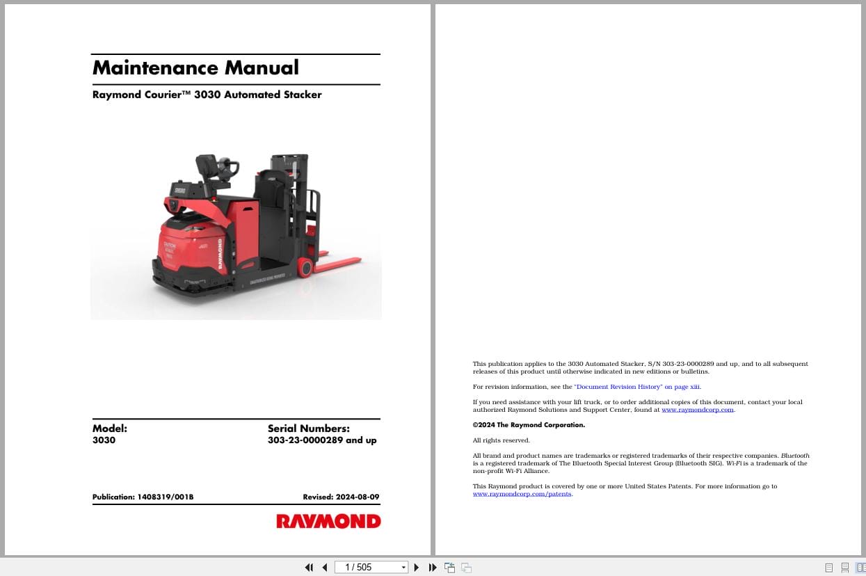 Raymond Automation 3030 Maintenance Manual 1408319001B 2024 (1)