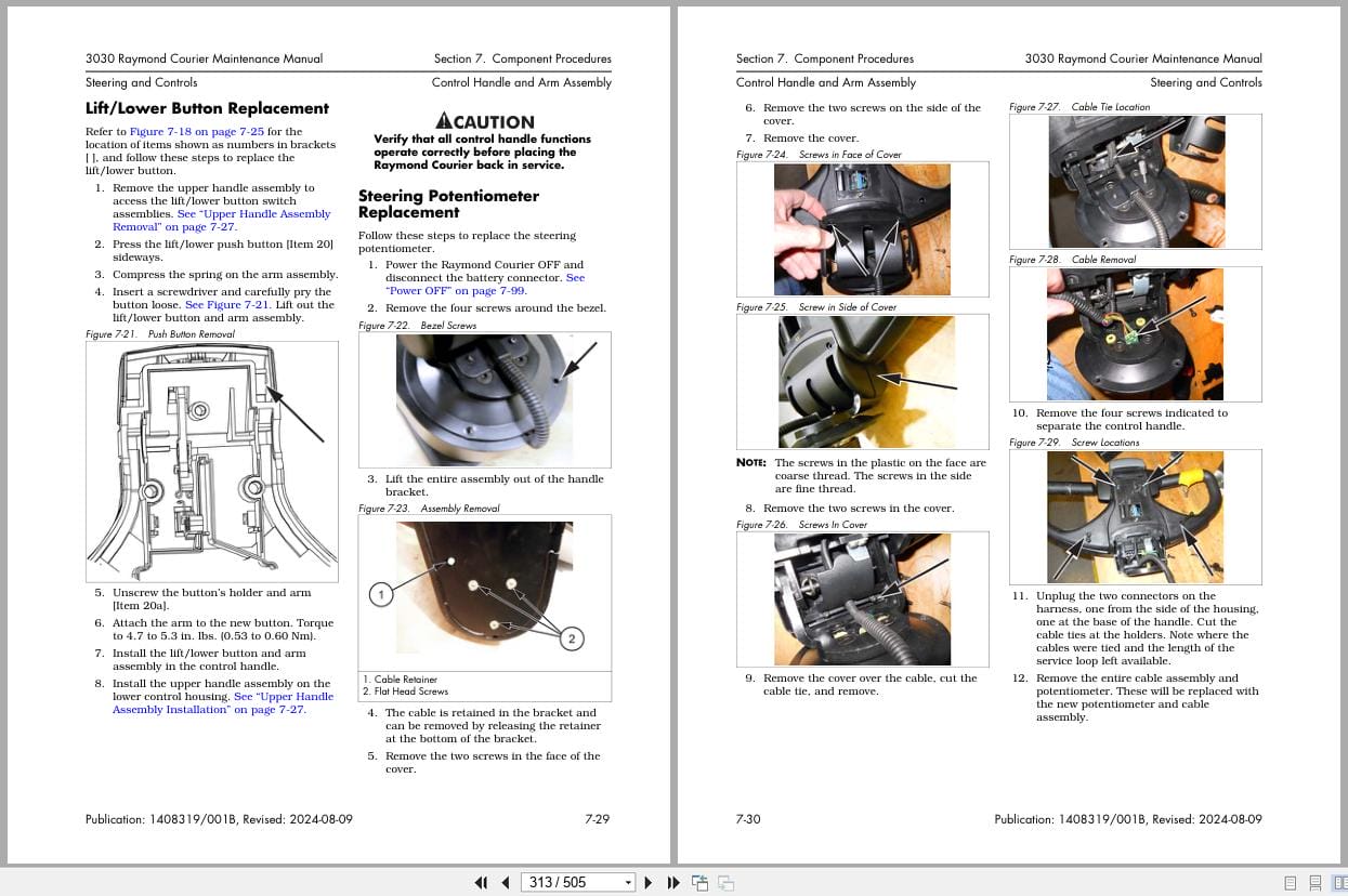 Raymond Automation 3030 Maintenance Manual 1408319001B 2024 (2)