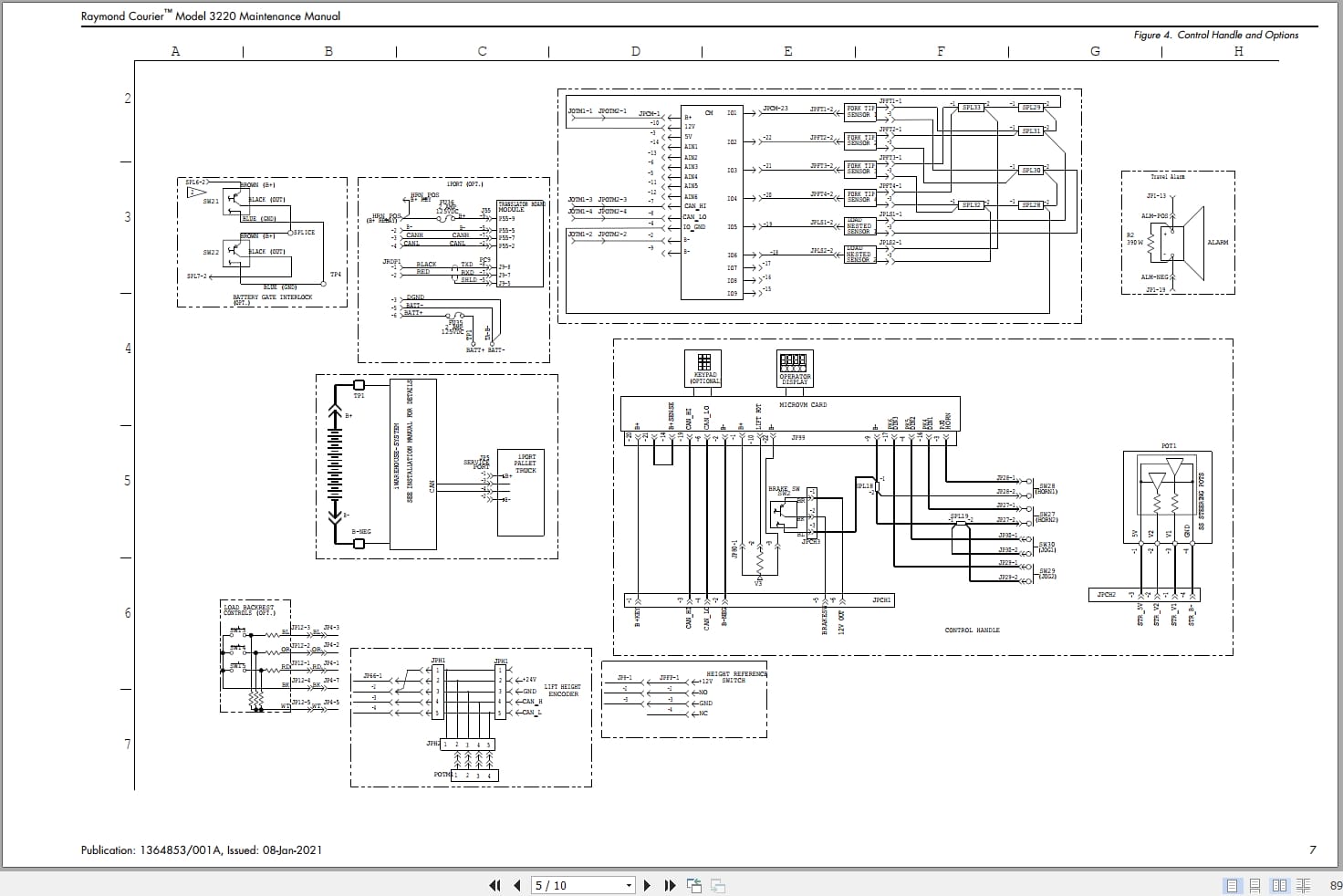 Raymond Automation 3220 Electrical Schematic 1364853001A 2021 (2)