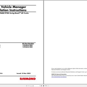 Raymond Lift Truck Kit Installation Instructions (1)