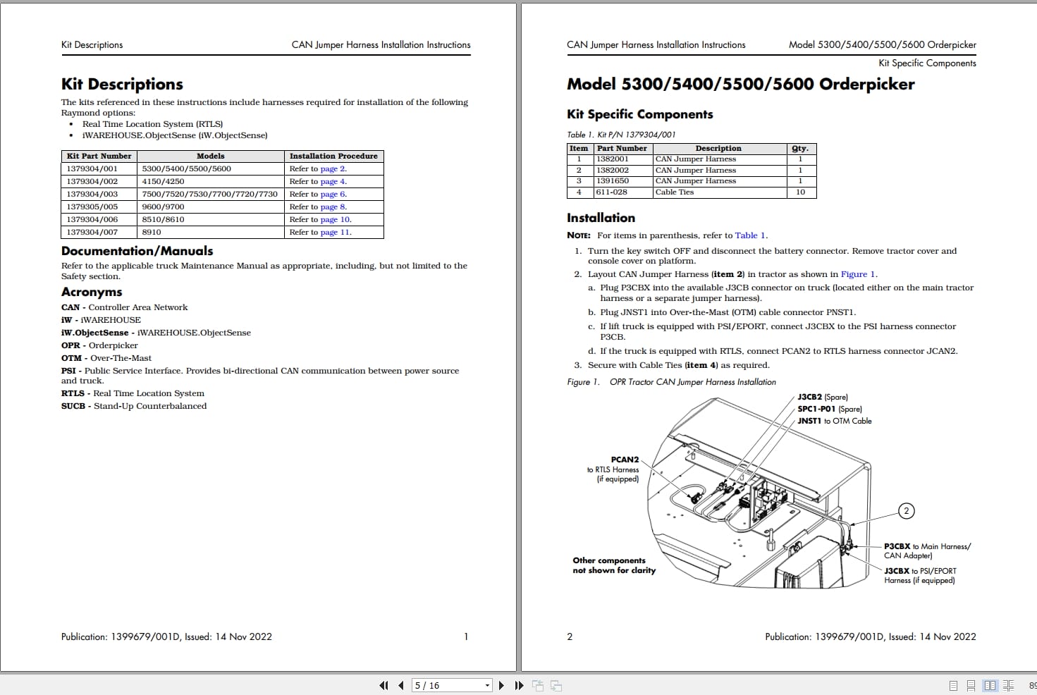 Raymond Lift Truck Kit Installation Instructions (3)