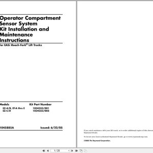 Raymond Lift Trucks Operator Compartment Sensor System OCSS Installation Manuals (1)