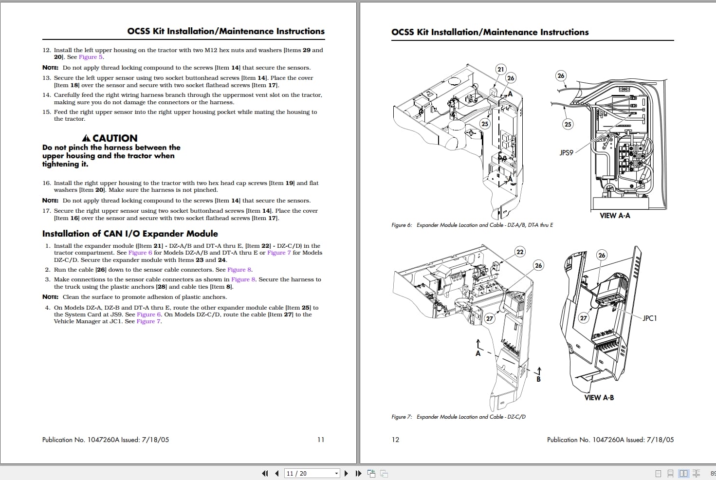 Raymond Lift Trucks Operator Compartment Sensor System OCSS Installation Manuals (3)