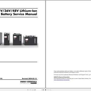 Raymond Lithium Ion Battery Installation Owners Manuals (1)