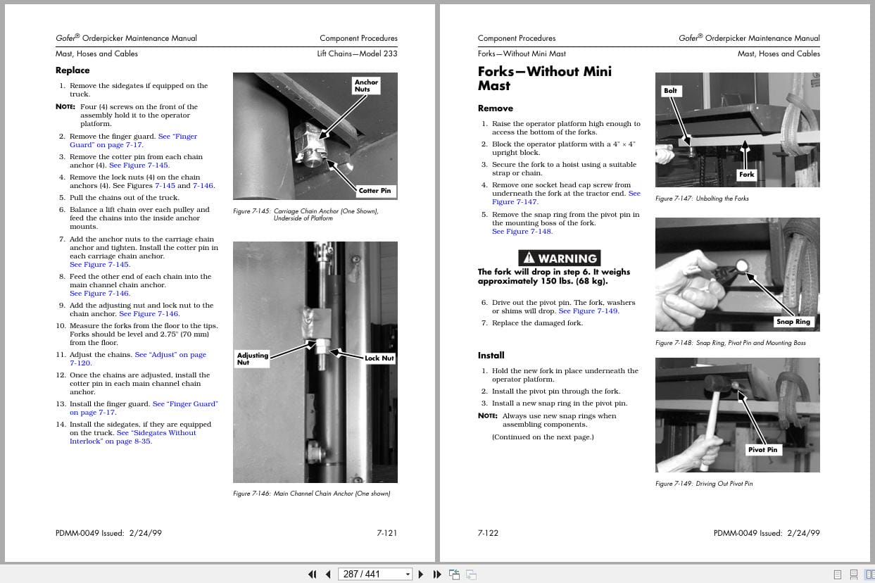 Raymond Orderpicker 212 218 233 Gofer Maintenance Manual PDMM 0049 (2)