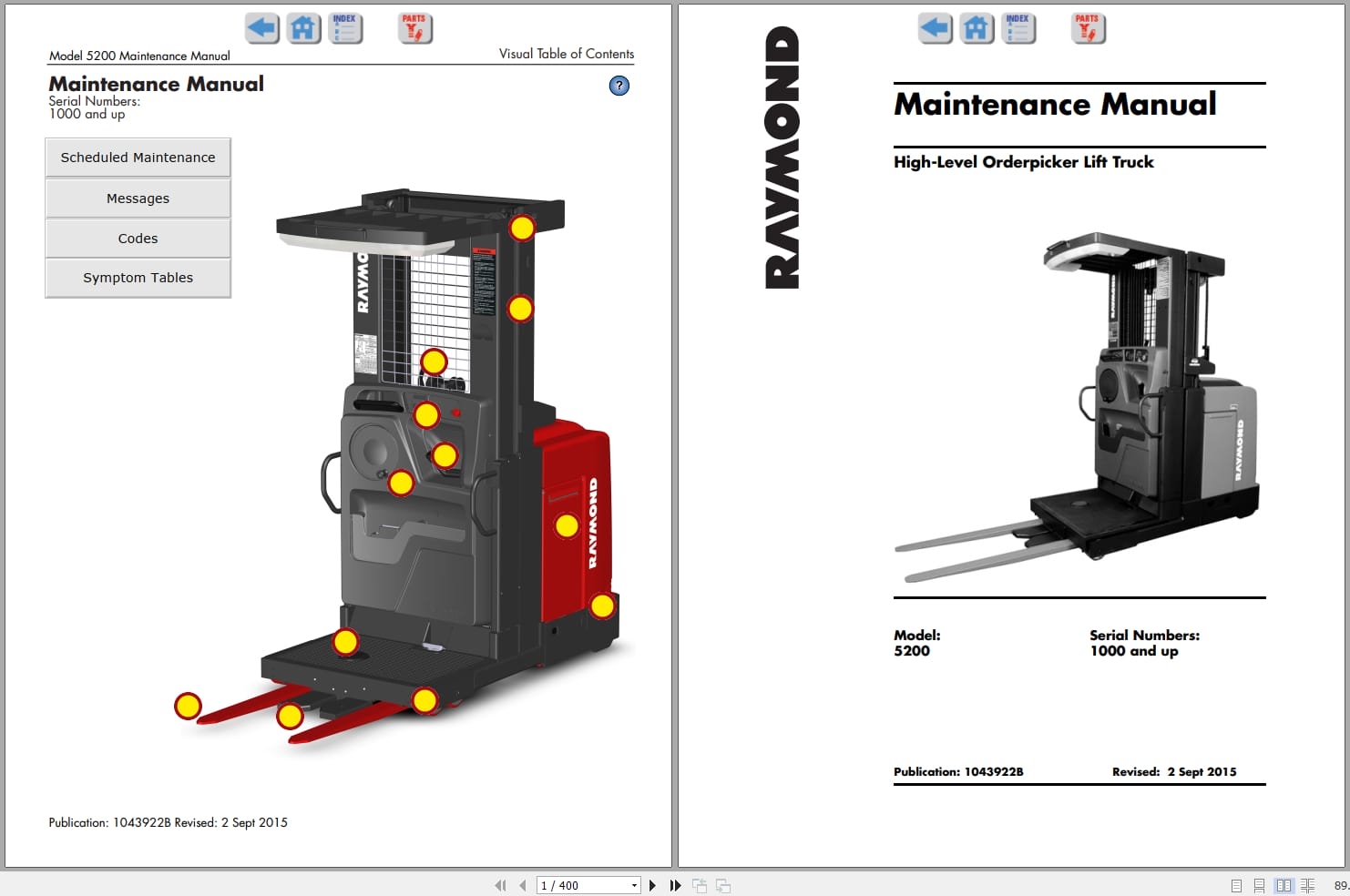 Raymond Orderpicker 5200 Maintenance Manual 1043922B 2015 (1)