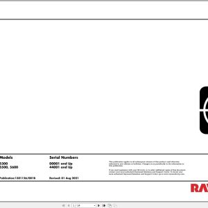 Raymond Orderpicker 5300 5500 5600 Hydraulic Electrical Schematic 1301126001B 2021 (1)