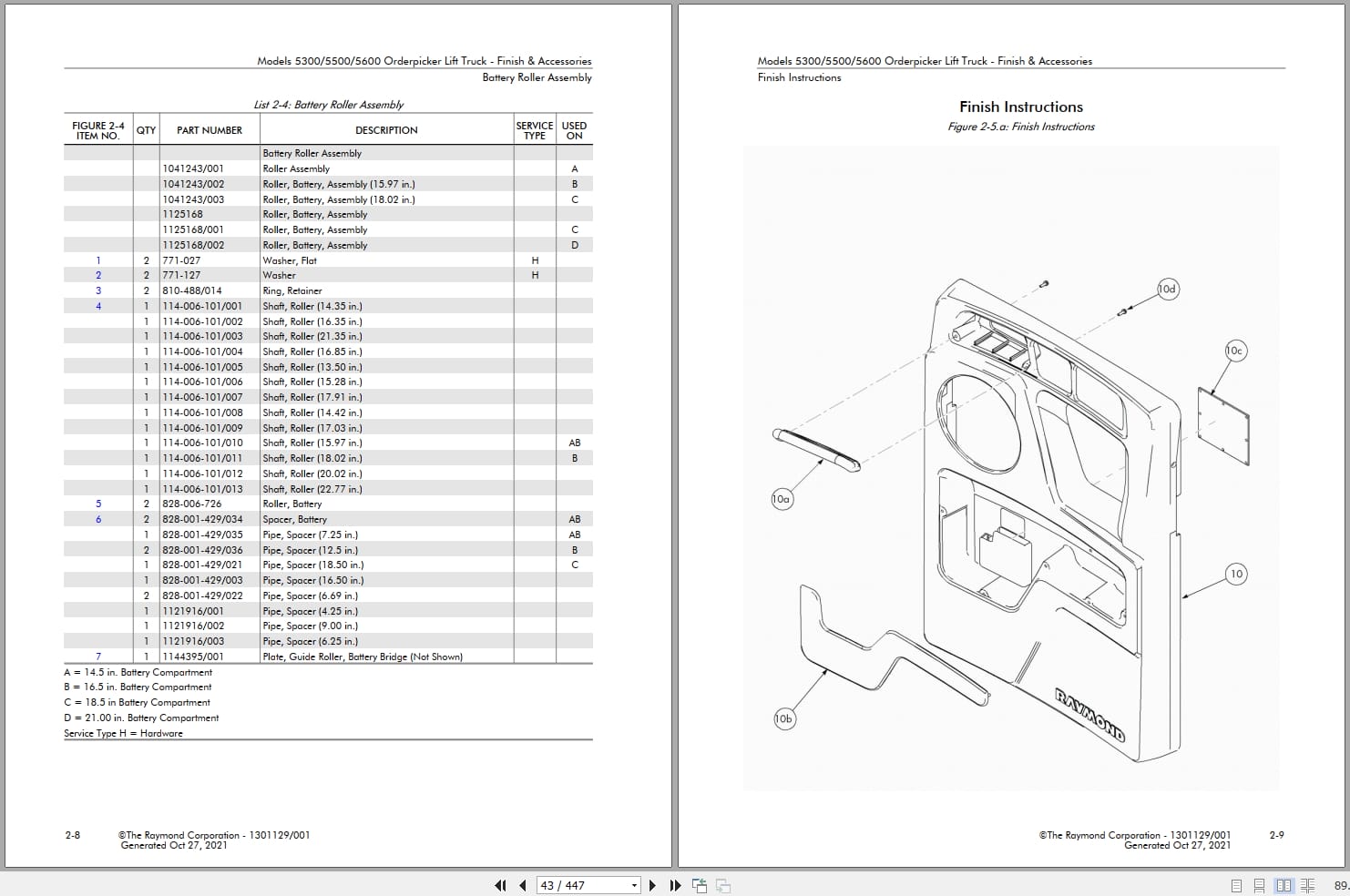 Raymond Orderpicker 5300 5500 5600 Parts Manual 1301129001 2021 (2)