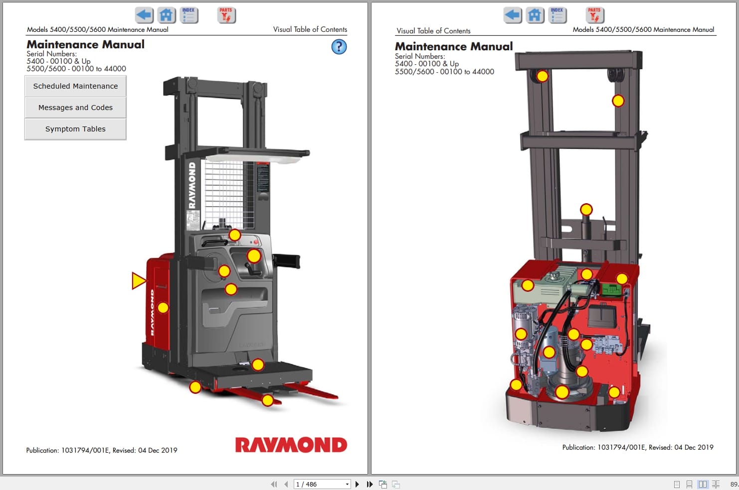 Raymond Orderpicker 5400 5500 5600 Maintenance Manual 1031794001E 2019 (1)