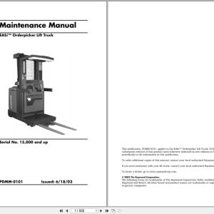 Raymond Orderpicker EASi Maintenance Manual PDMM 0101 2003 (1)