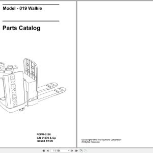 Raymond Pallet Truck 019 Parts Catalog PDPM 0158 (1)