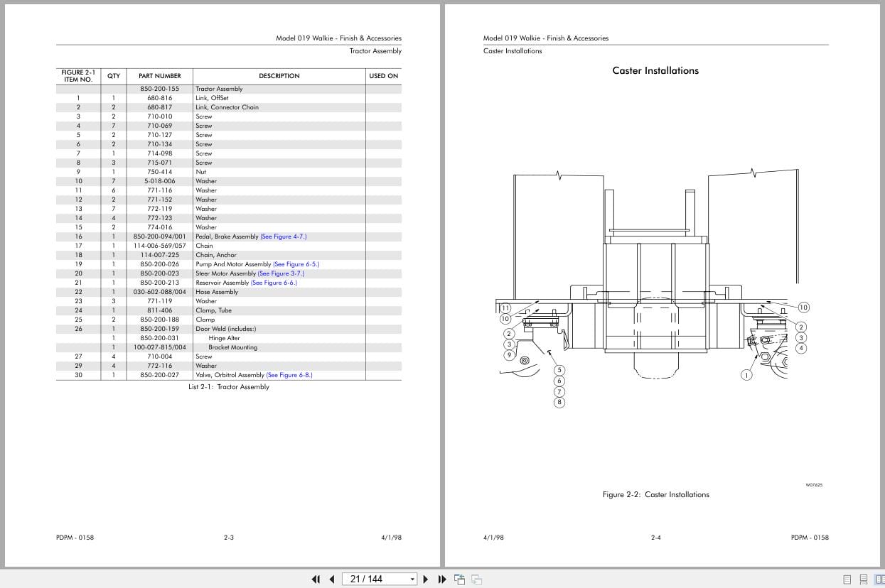 Raymond Pallet Truck 019 Parts Catalog PDPM 0158 (2)