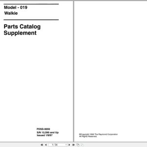 Raymond Pallet Truck 019 Parts Catalog PDSS 0059 (1)