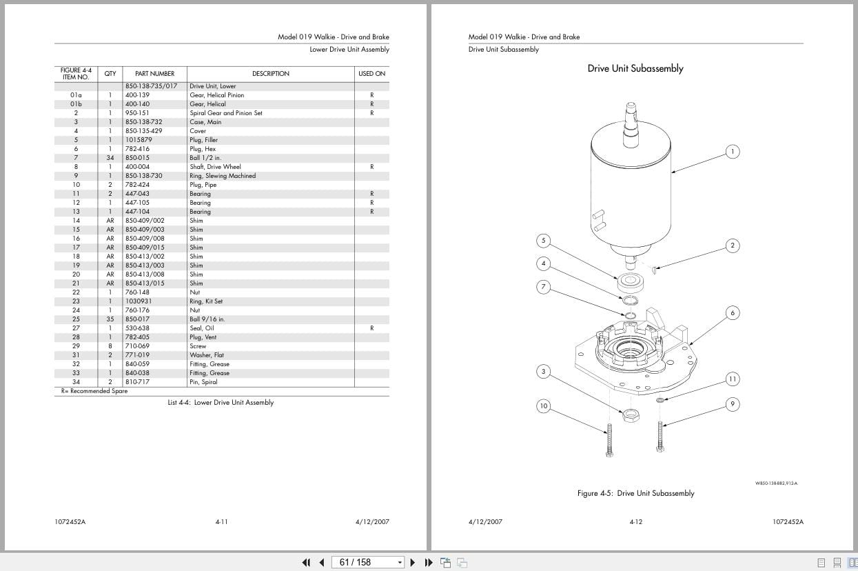 Raymond Pallet Truck 019ELF Parts Catalog 1072452A (3)