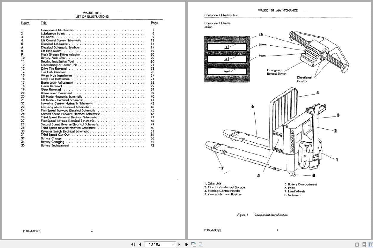 Raymond Pallet Truck 101 Operation and Maintenance Instructions PDMM 0025 (2)