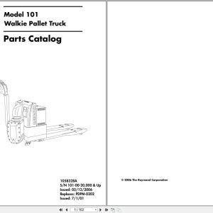 Raymond Pallet Truck 101 Parts Catalog 1058328A (1)