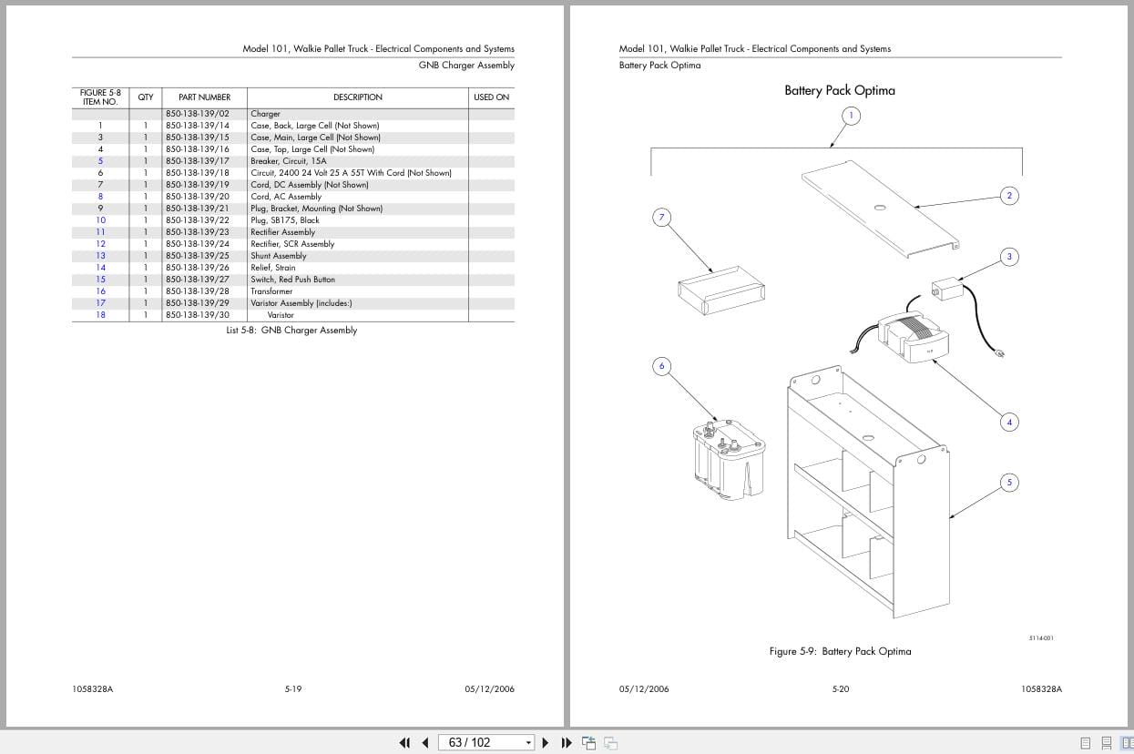 Raymond Pallet Truck 101 Parts Catalog 1058328A (2)