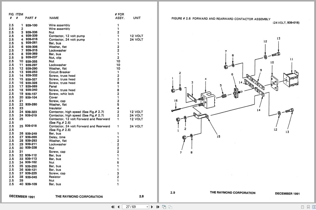Raymond Pallet Truck 101 Parts Catalog PDPM 0132 (3)