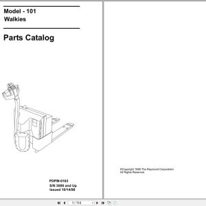Raymond Pallet Truck 101 Parts Catalog PDPM 0163 (1)