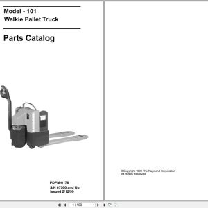 Raymond Pallet Truck 101 Parts Catalog PDPM 0176 (1)