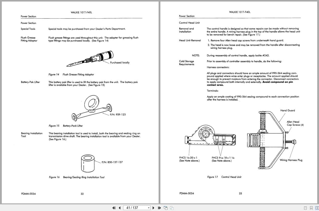 Raymond Pallet Truck 101T F40L Maintenance Instructions PDMM 0034 (2)