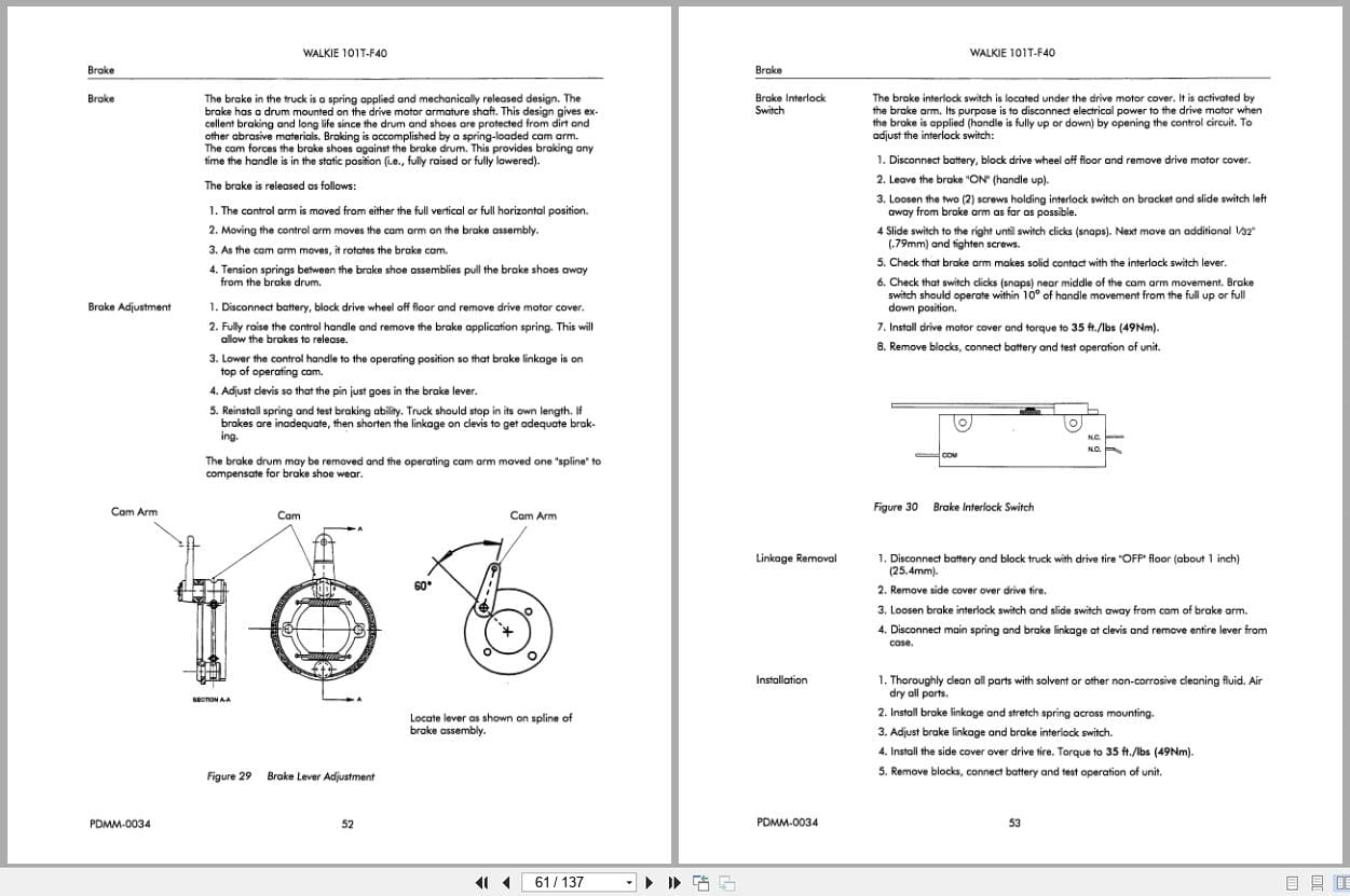 Raymond Pallet Truck 101T F40L Maintenance Instructions PDMM 0034 (3)