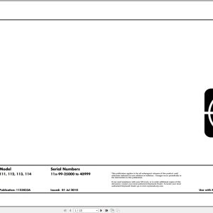 Raymond Pallet Truck 111 112 113 114 Electrical Schematic 1123033A 2010 (1)
