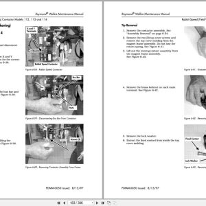 Raymond Pallet Truck 111 112 113 114 Maintenance Instructions Pdmm 0050 (2)
