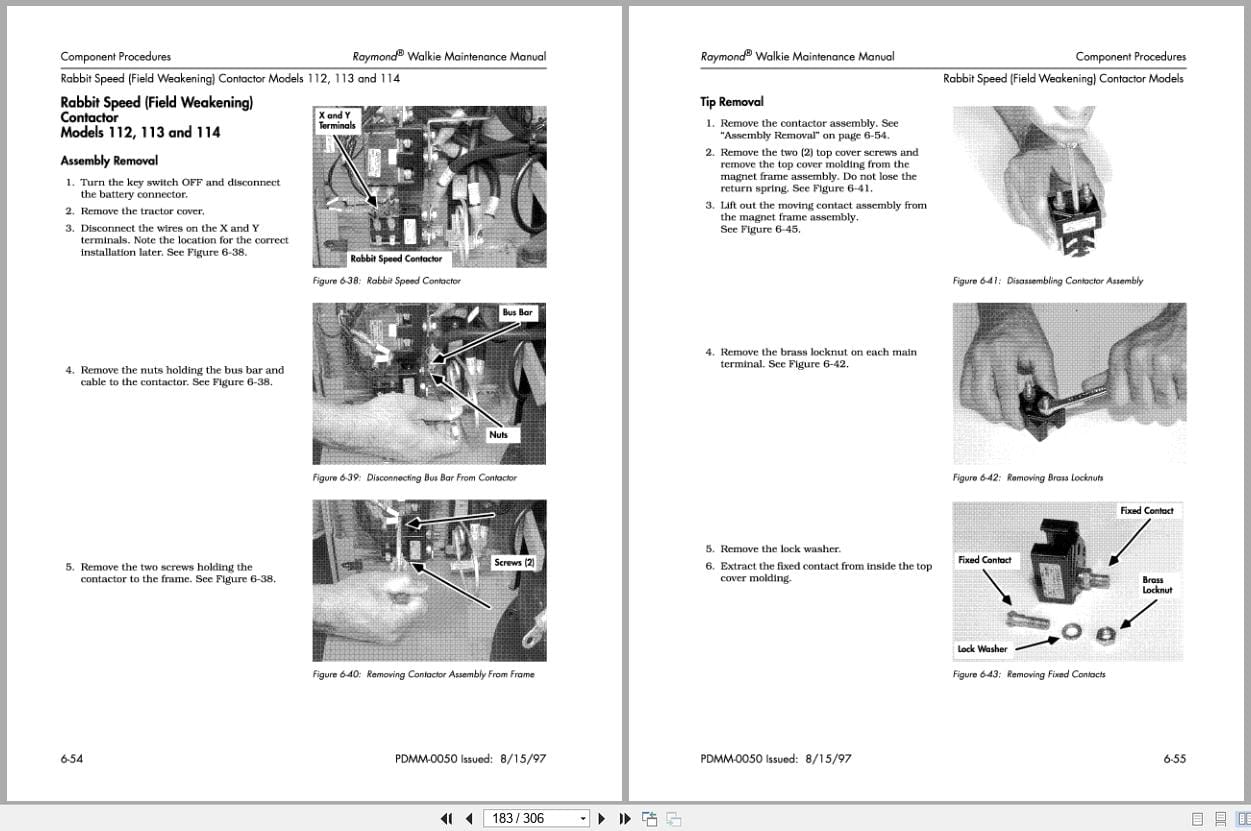 Raymond Pallet Truck 111 112 113 114 Maintenance Instructions PDMM 0050 (2)